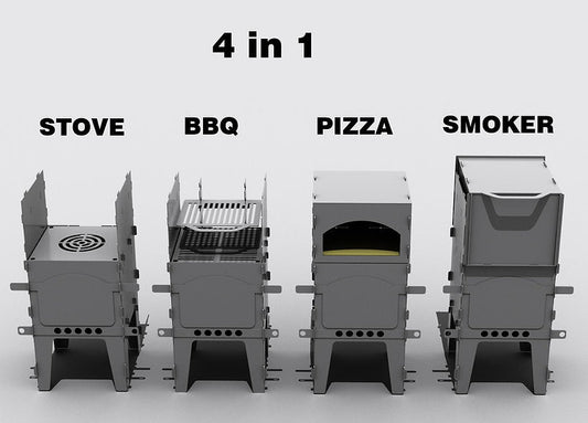 4-in-1 Stove BBQ Pizza Oven Smoker