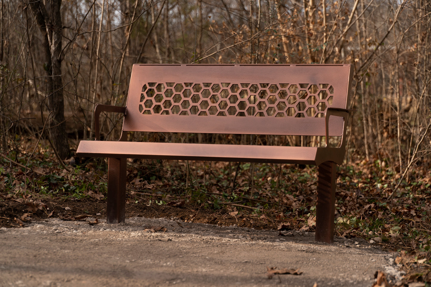 Signature Steel Park Bench – Hex Series