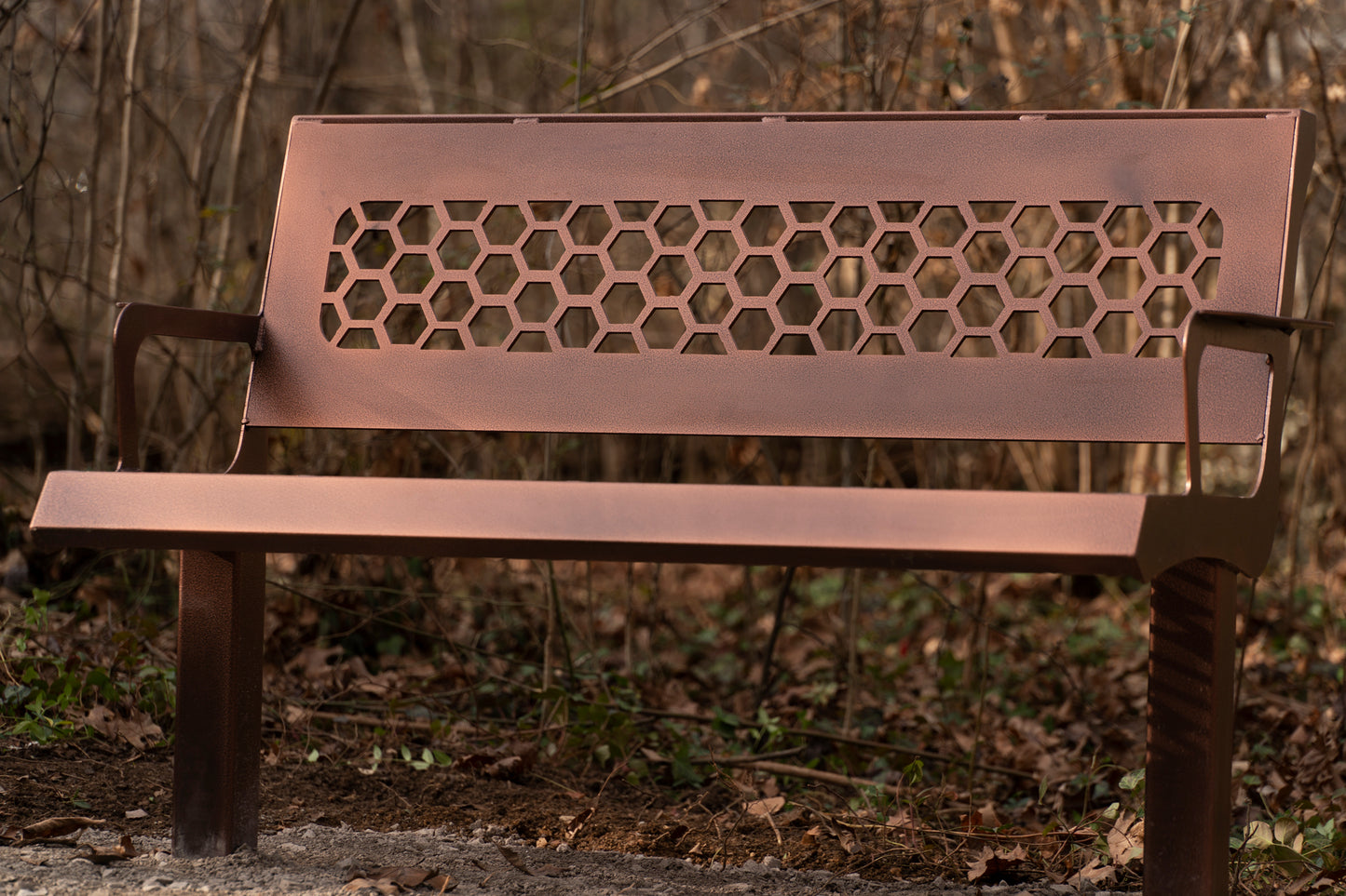 Signature Steel Park Bench – Hex Series